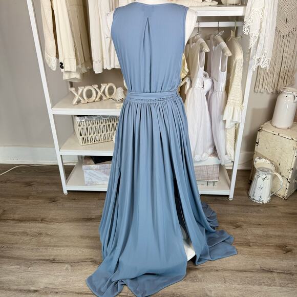 Vici  size small sleeveless deep v wrap dress, sexy, slits front & Back #3831 - Picture 4 of 9